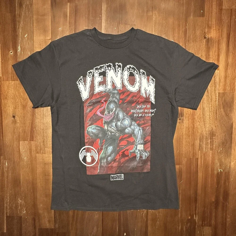 Marvel Venom Shirt Mens Large Black Medium Weight Tee We Are Venom